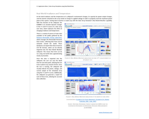 Solar Array Simulation using Real World Data