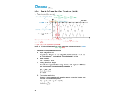 Implementation of 48V DC Input Ripple Immunity Testing with 61509 AC Source