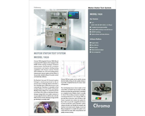 Datasheet | Motor Stator Test System 1920