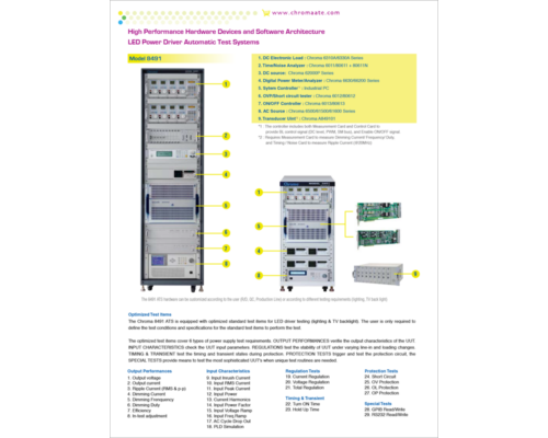 Datasheet |  C8000 LED Power Driver Test System