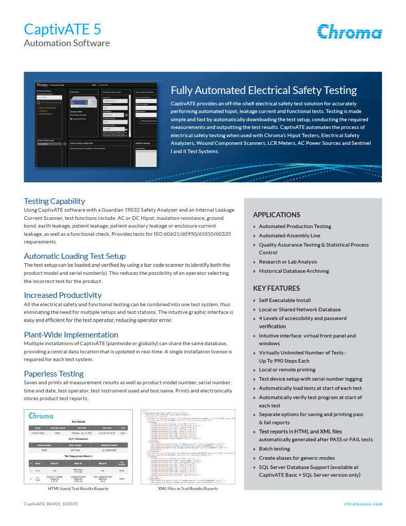 CaptivATE 5 software brochure