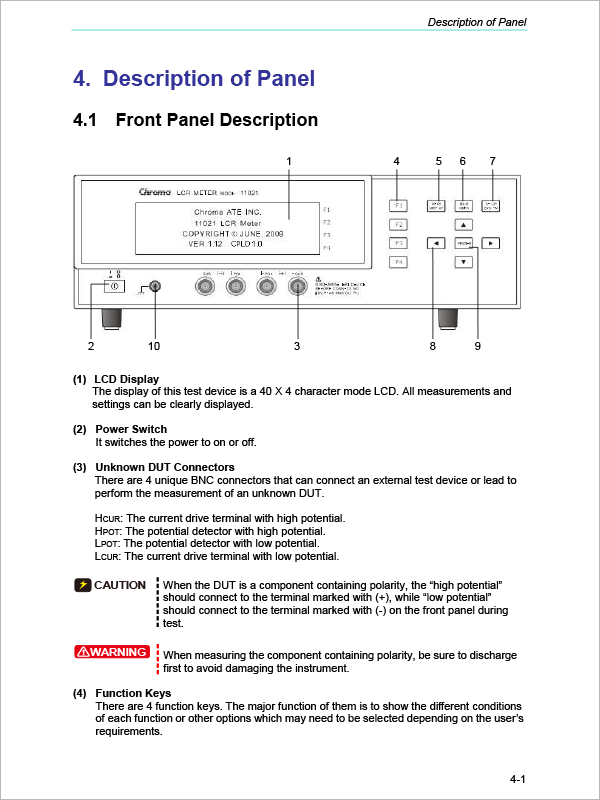 User Manual-100Hz-50kHz LCR Meter-Chroma 11021