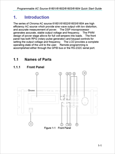Manuals - 61600 Series