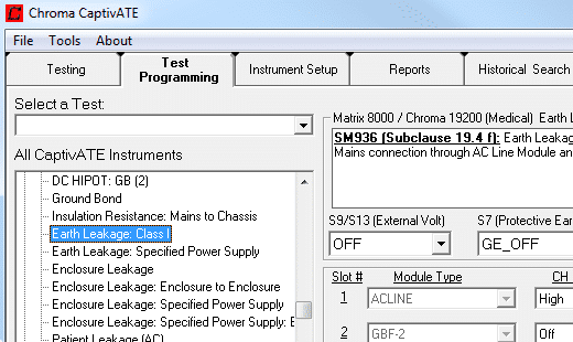 Electrical Safety Test Automation Software - CaptivATE