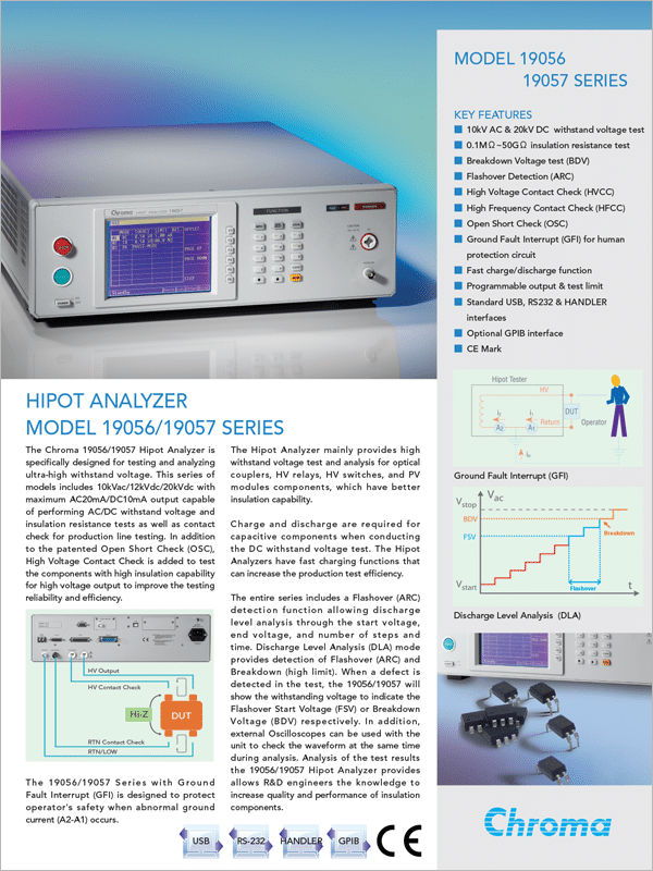 Datasheet | Guardian Hipot Analyzer – 19056/19057