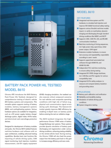 Datasheet | Battery Pack Power HIL Testbed 8610
