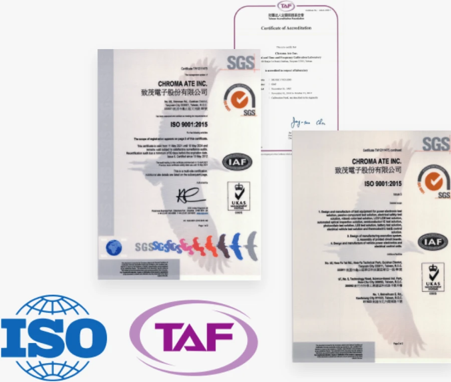 ISO & TAF Accreditations