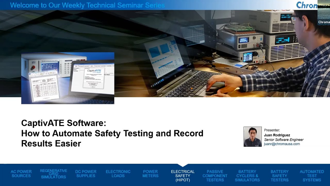 Technical Webinar: How to Automate Safety Testing and Record Results Easier using CaptivATE Software