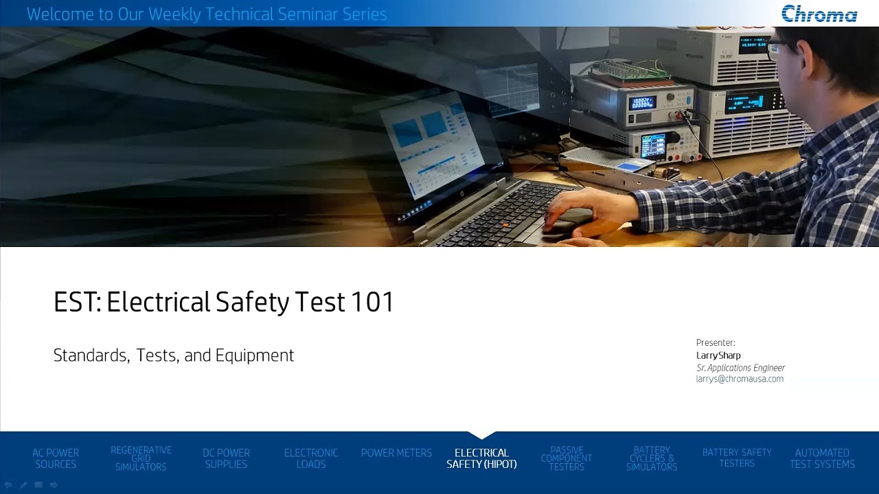 Technical Webinar: Electrical Safety Testing 101