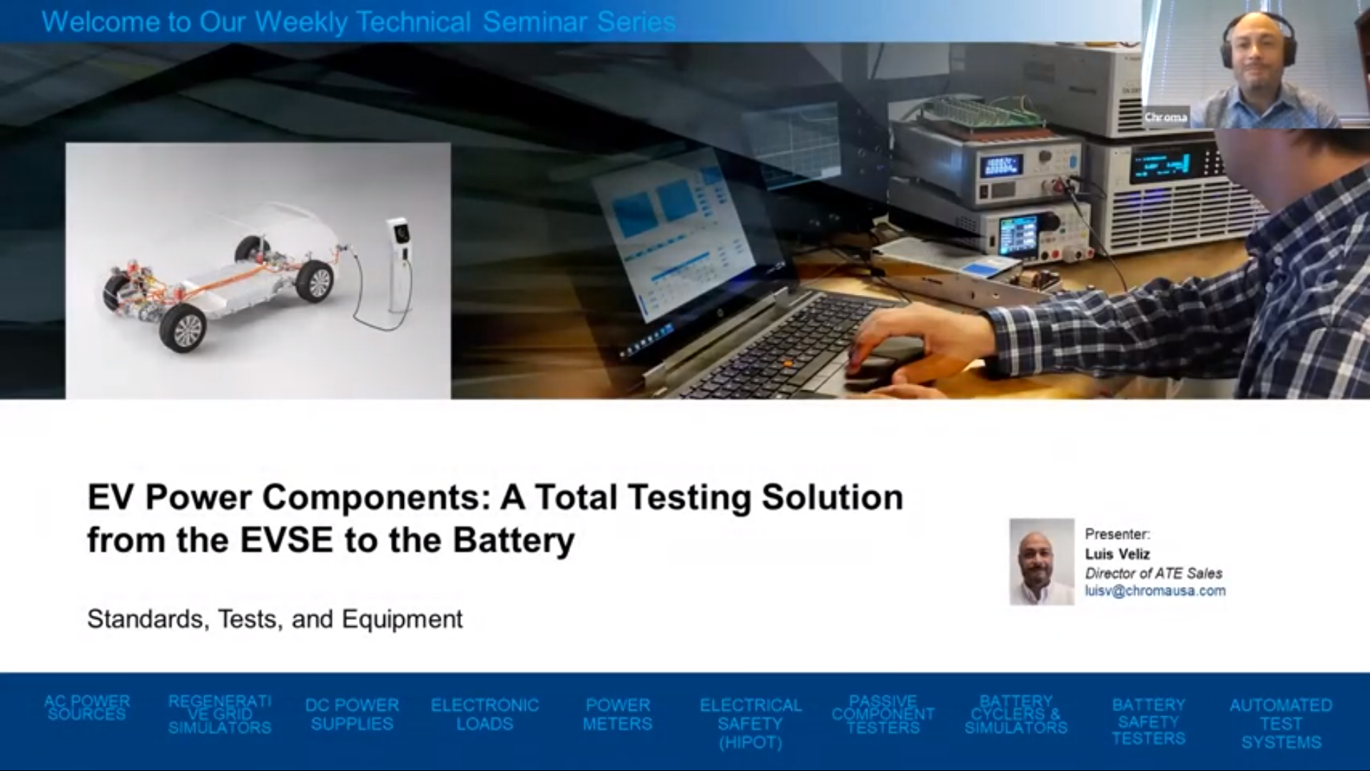 Webinar: EV Power Components, A Total Testing Solution from the EVSE to the Battery