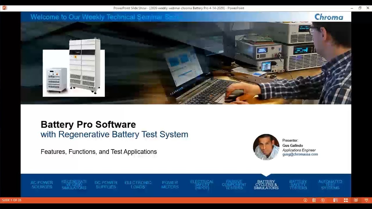 Weekly Webinar: Learn How Battery Pro Can Help with Charge-discharge Testing in Real-time