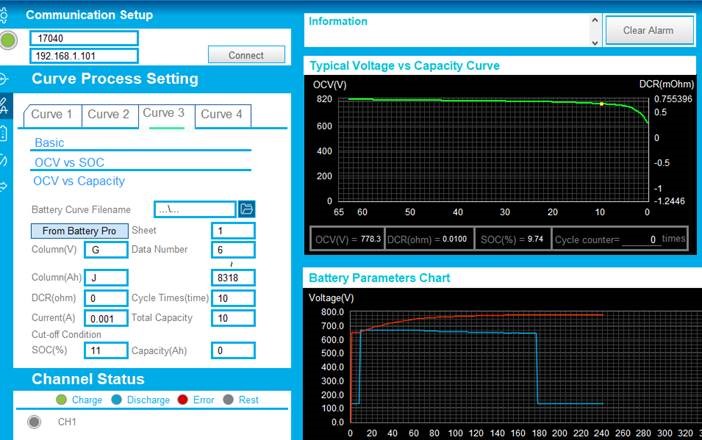 Chroma Battery Simulator SoftPanel