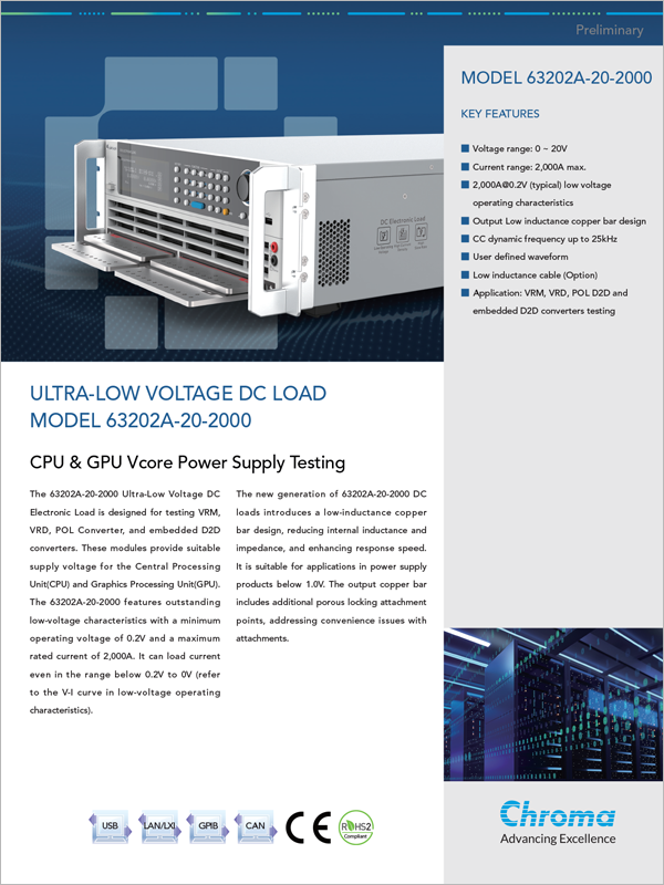 Datasheet | Ultra-Low Voltage DC Electronic Load