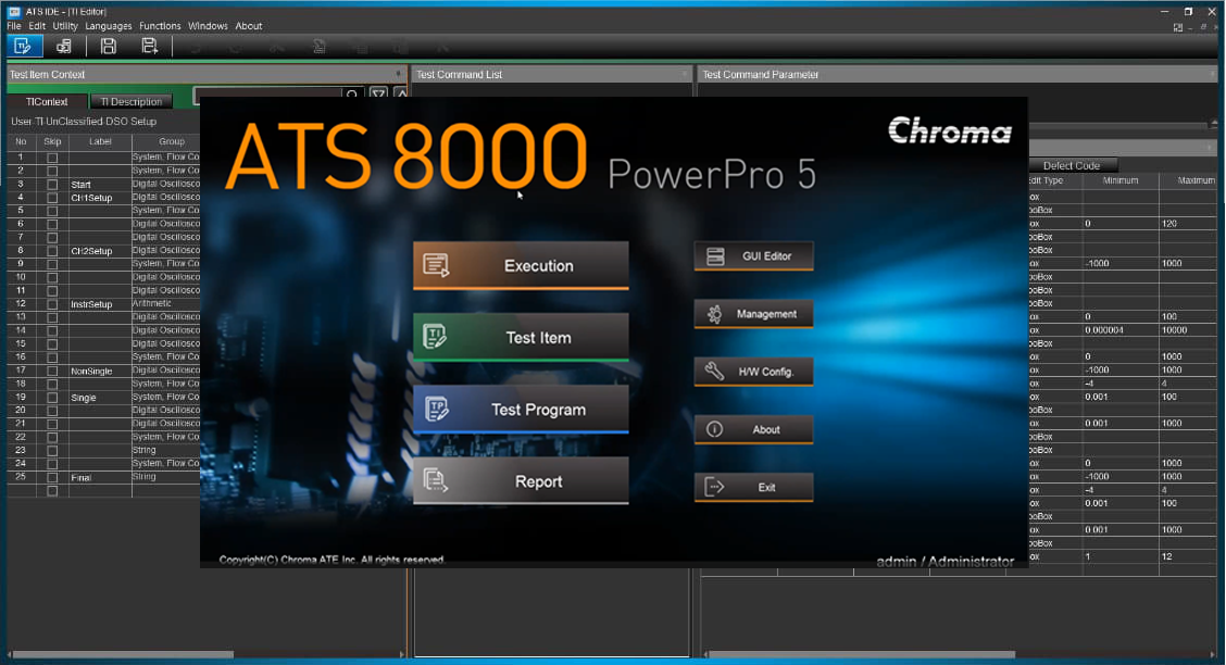 PowerPro Automated test system operational software from Chroma