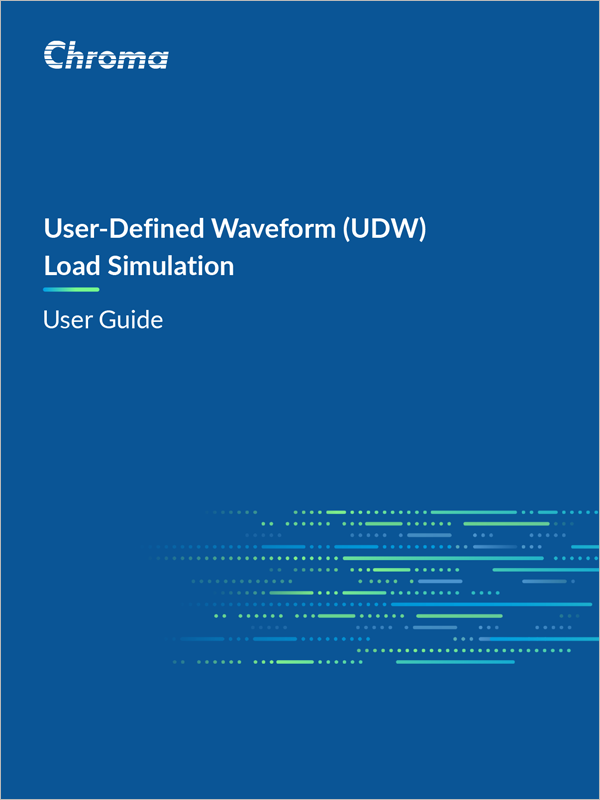 User-Defined Waveform (UDW) Load Simulation User Guide