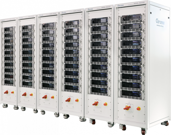62000D high power dc power supply racked to 540kW