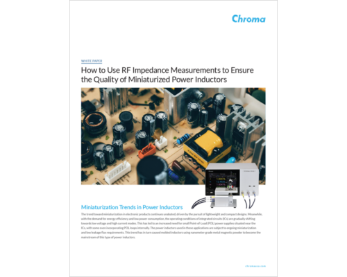 How to Use RF Impedance Measurements to Ensure the Quality of Miniaturized Power Inductors