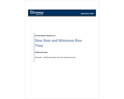 6310A Slew Rate and Minimum Rise Time