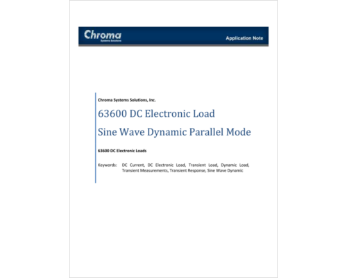 63600 Sine Wave Dynamic Parallel
