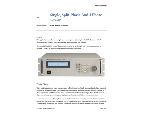 AC Sources Single & 3 Phase Power