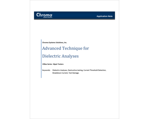 Advanced Technique For Dielectric Analysis