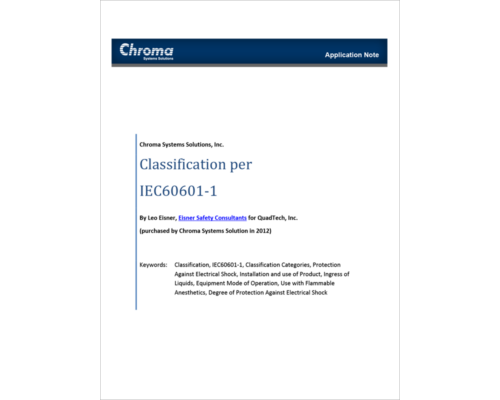 Classification Per IEC60601-1