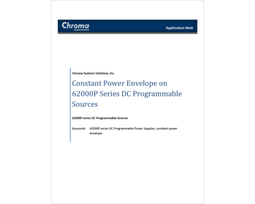 Constant Power Envelope on 62000P Series DC Sources