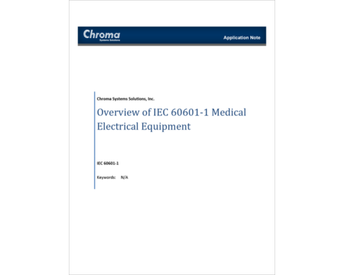 Overview of IEC 60601-1 Medical Electrical Equipment