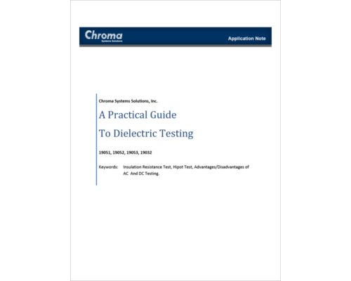 A Practical Guide to Dielectric Testing
