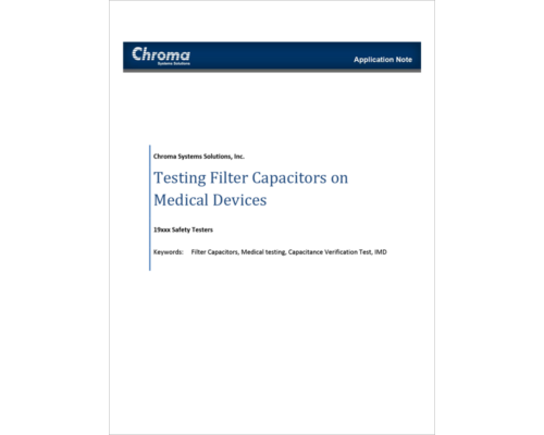 Testing Filter Capacitors On Medical Devices