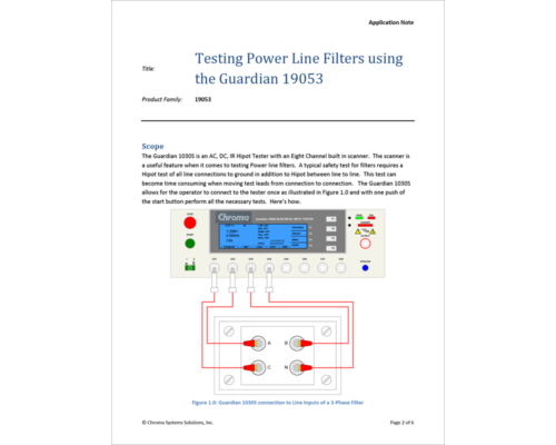 Testing Power Line Filters With 19053