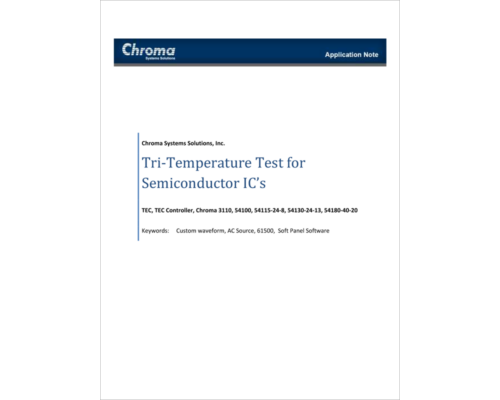 TEC Tri Temperature Test for Semiconductor ICs