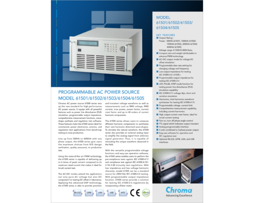 Datasheet | Low Power Programmable AC Power Source