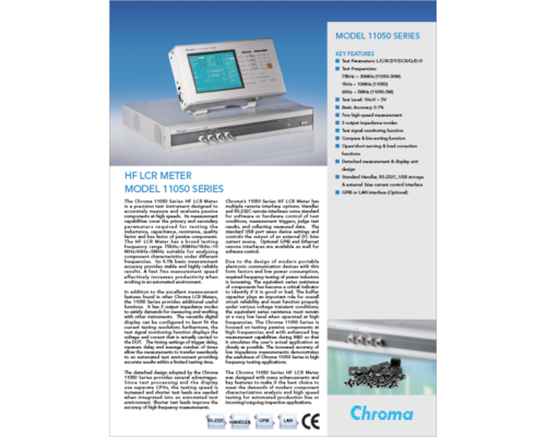 Datasheet | High Frequency LCR Meters up to 30MHz – 11050