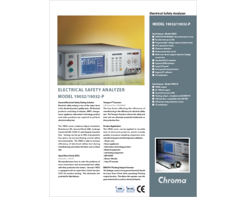 Datasheet | Guardian Electrical Safety Analyzer – 19032