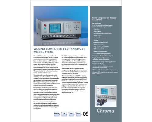 Datasheet | Wound Component EST Analyzer – 19036