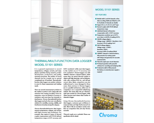 Datasheet | Thermal/Multi-Function Data Logger – 51101