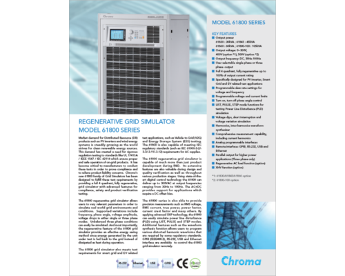 Datasheet | Regenerative Grid Simulator – 61800