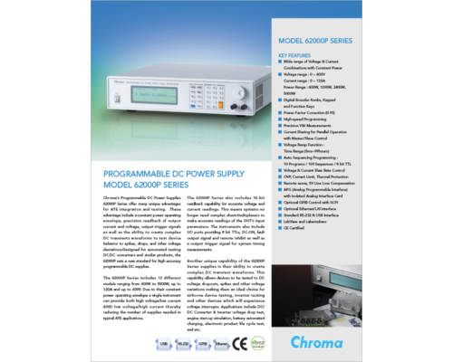 Datasheet | Programmable DC Power Supply – 62000P