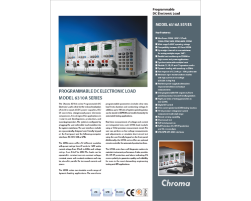Datasheet | Modular DC Electronic Load – 6310/A