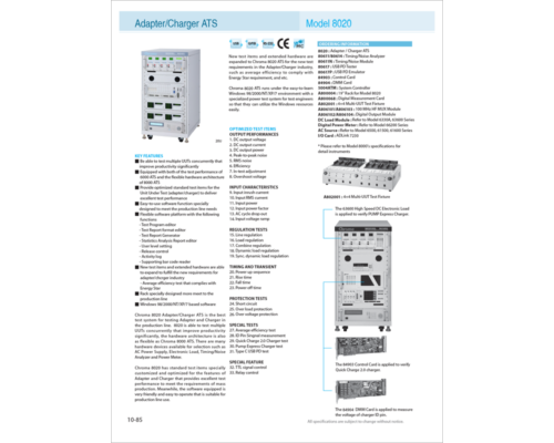 Datasheet-Adapter/Charger ATS-Chroma 8020