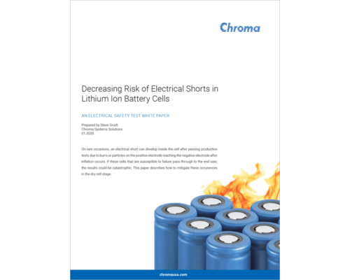 Battery Fire – Decreasing Risk of Electrical Shorts in Lithium Ion Battery Cells